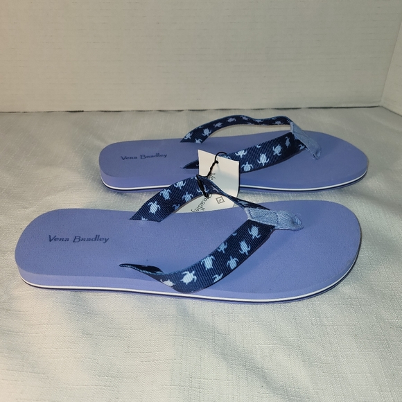 Vera Bradley Webbing Strap Flip Flops Tiny Turtle Dream Womens Sz SMALL 5-6 NEW - Picture 3 of 15